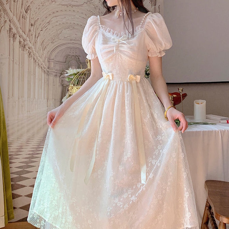 Fairycore Princess Wedding Dress - Сottagecore clothes