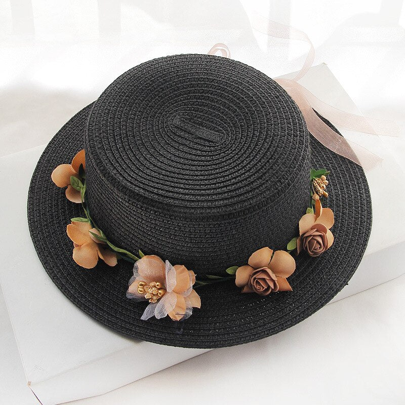 Flowers Ribbon Straw Hat - Hats - Сottagecore clothes