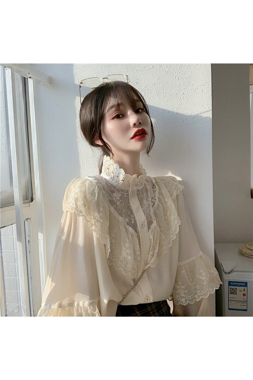 Vintage Ruffle Blouse