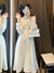 Elegant Fairycore Slim Dress - Dresses - Сottagecore clothes