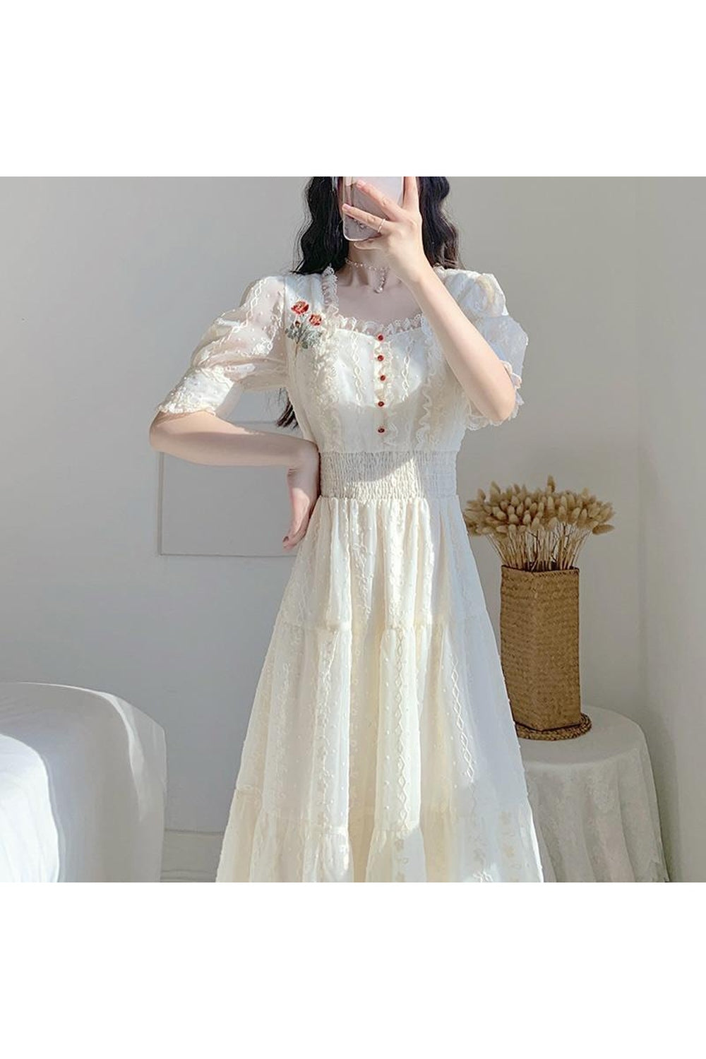 Fairycore Lace Midi Dress