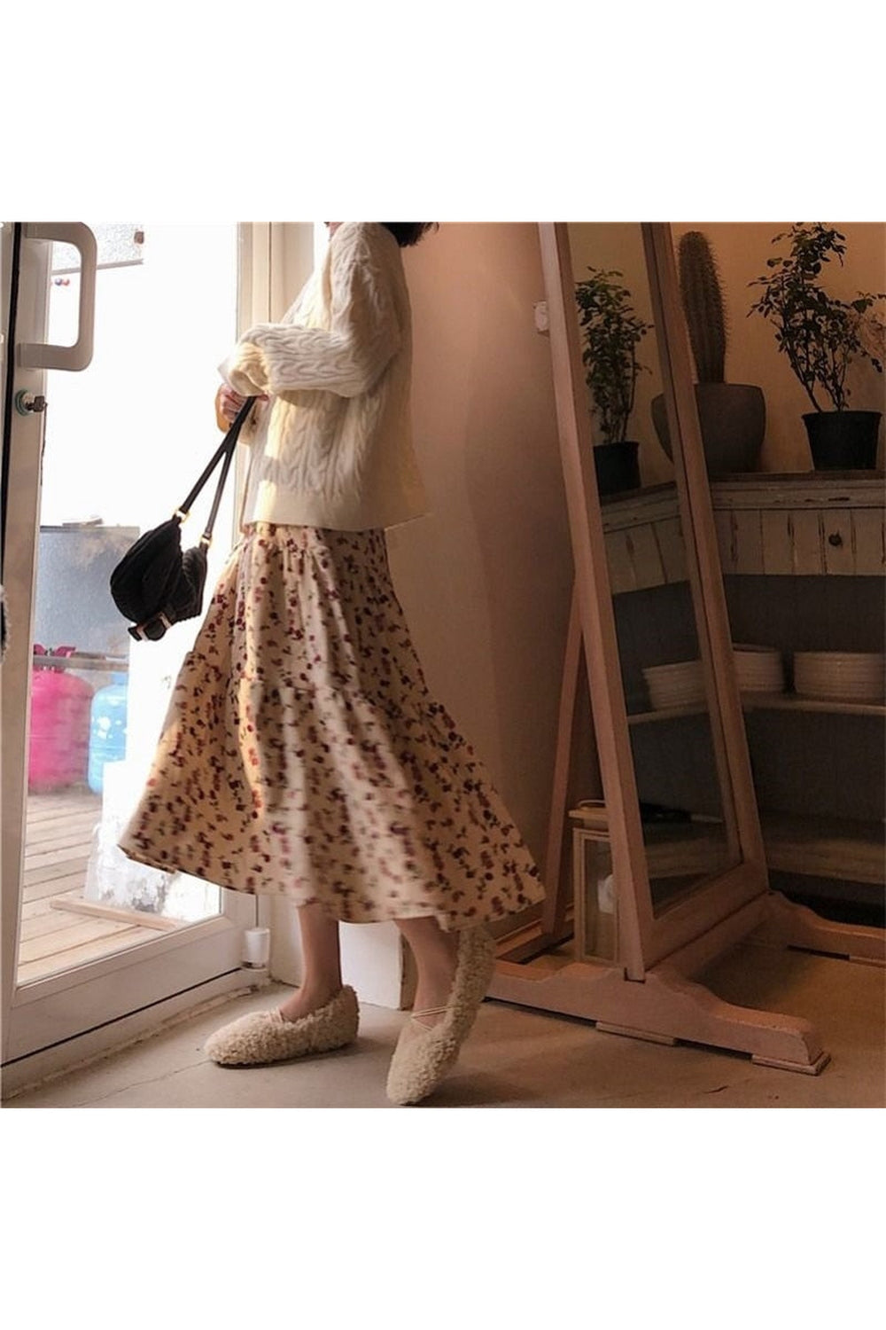 Cottagecore Corduroy Long Skirt cottagecoreclothes