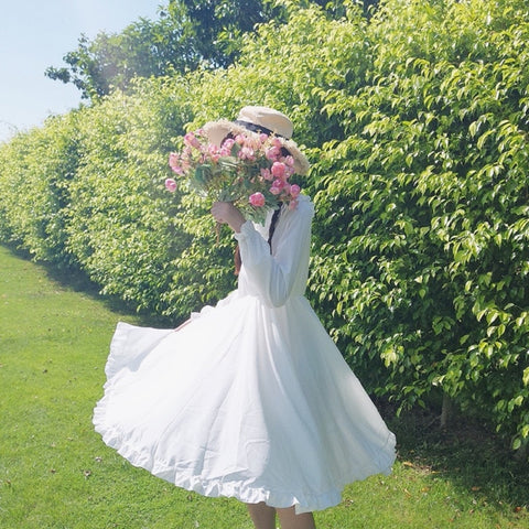 White Fairy Cute Dress - Dresses - Сottagecore clothes