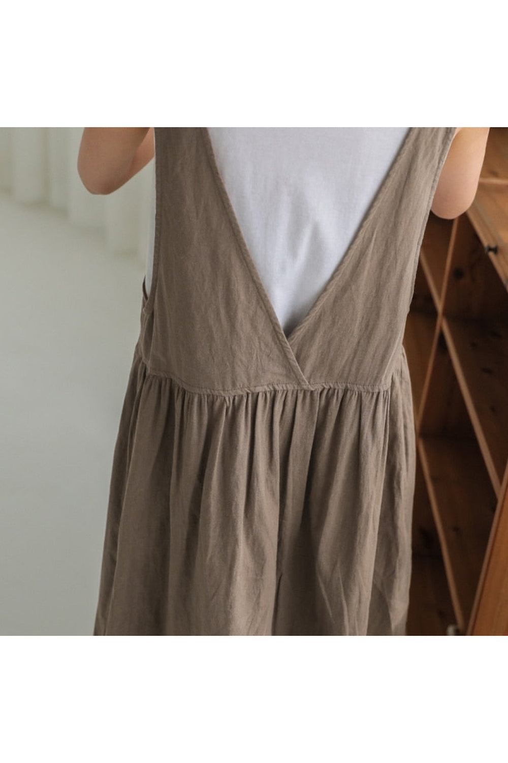Cottagecore Linen Casual Dress cottagecoreclothes