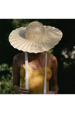 Large Brim Ribbon Straw Hat