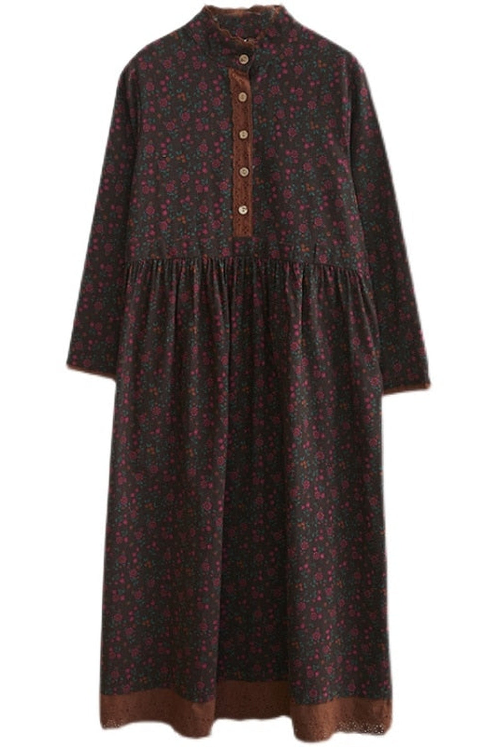 Mori Girl Vintage Long sleeve Floral Dress