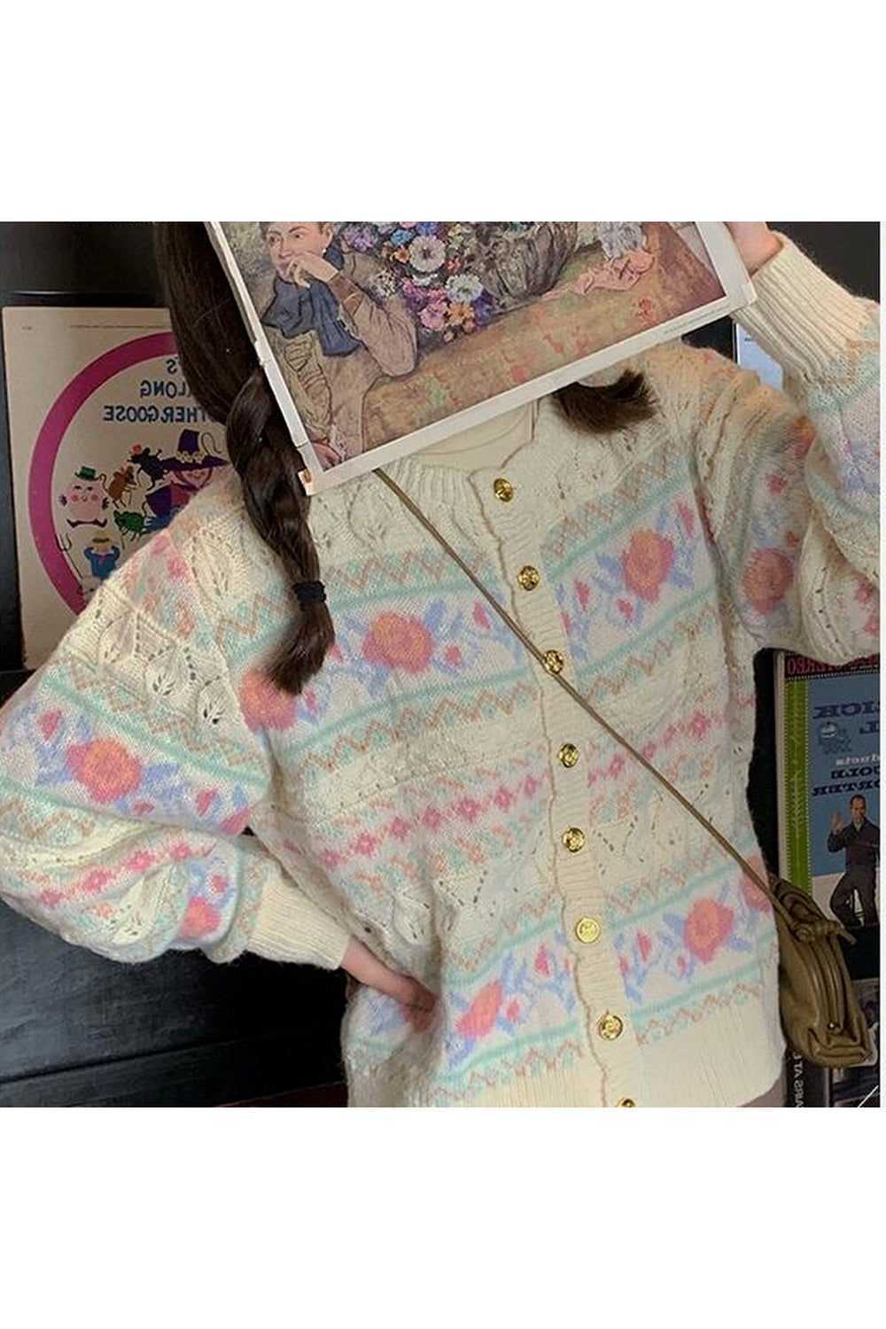 Spring Floral Vintage Fall Cardigan cottagecoreclothes