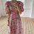 Puff Sleeve Floral Dress - Dresses - Сottagecore clothes