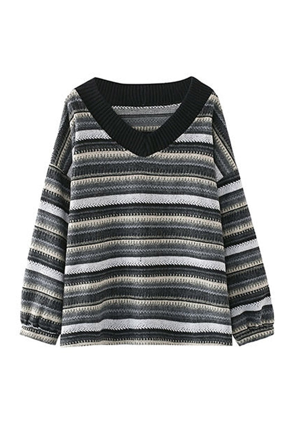 Goblincore Stripe Knit Fall Sweater cottagecoreclothes