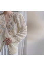 Fairycore Autumn Pearl Fall Cardigan