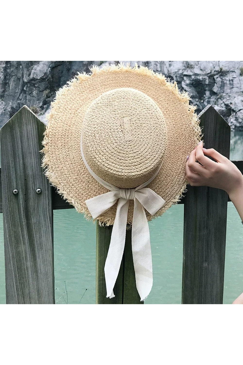 Cottagecore Flat Straw Hat cottagecoreclothes