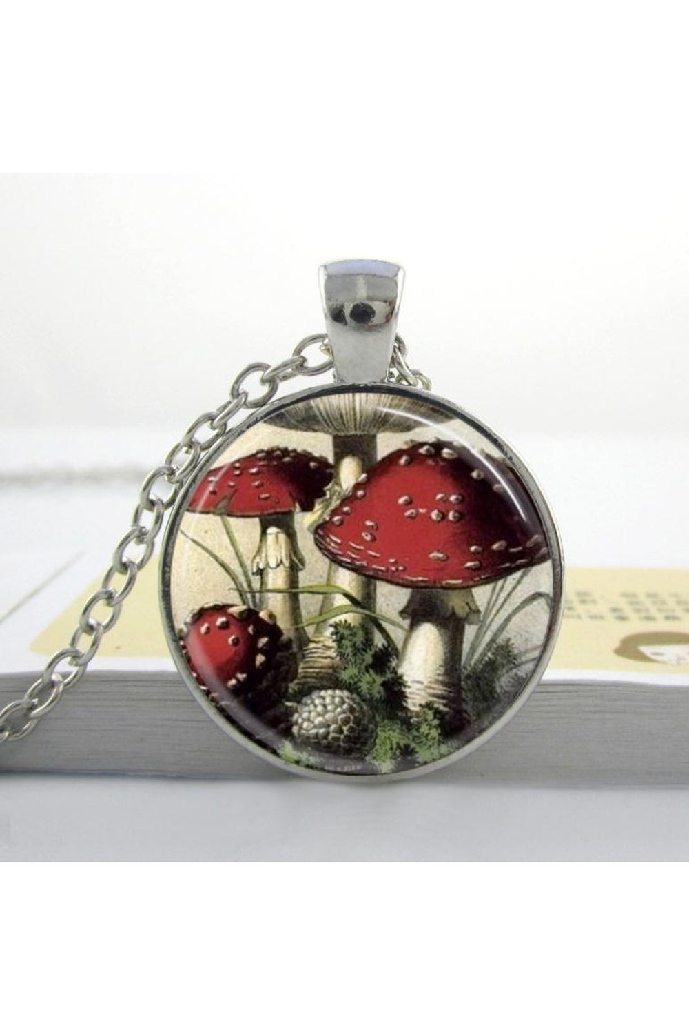 Cottagecore Red Mushroom Necklace cottagecoreclothes
