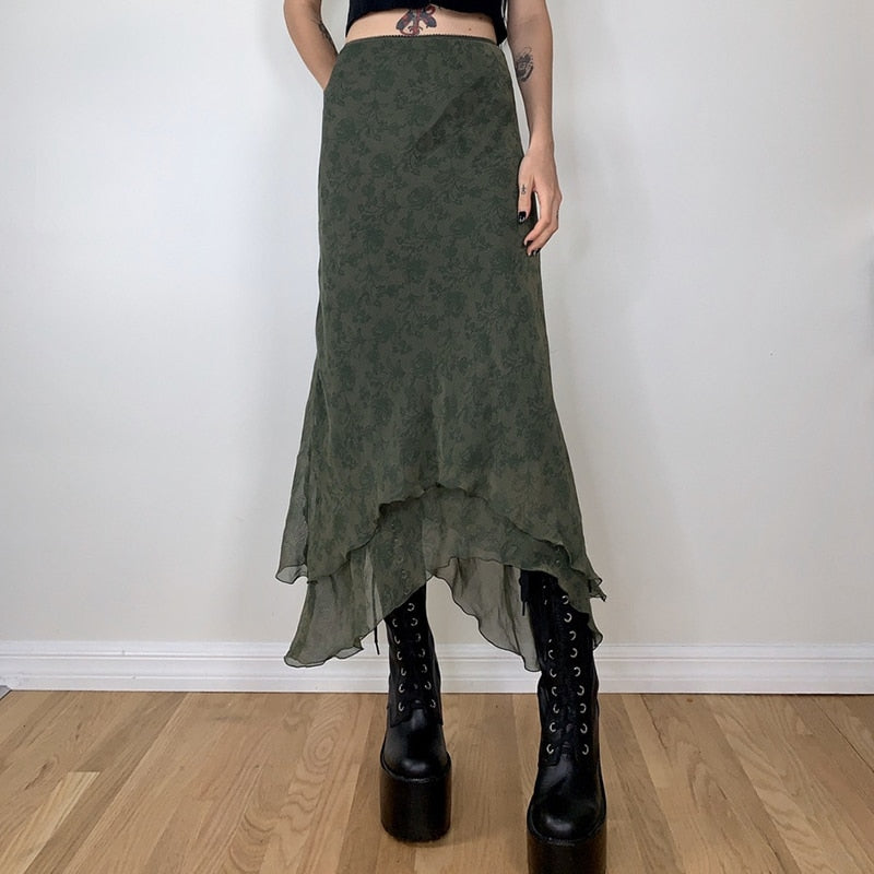 Goblincore High Waist Skirt