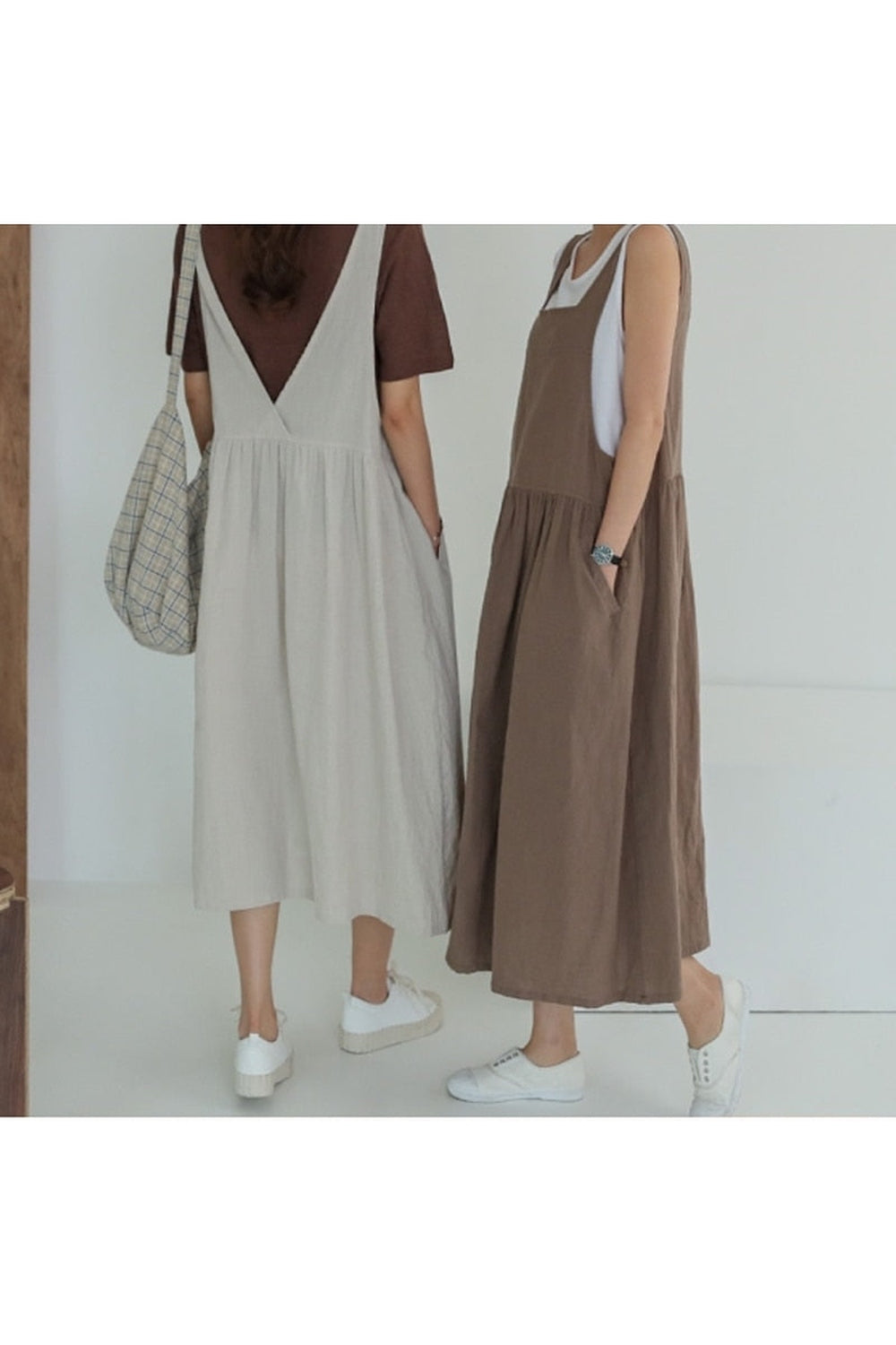 Cottagecore Linen Casual Dress cottagecoreclothes