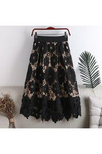 Dark Cottagecore Knit Skirt