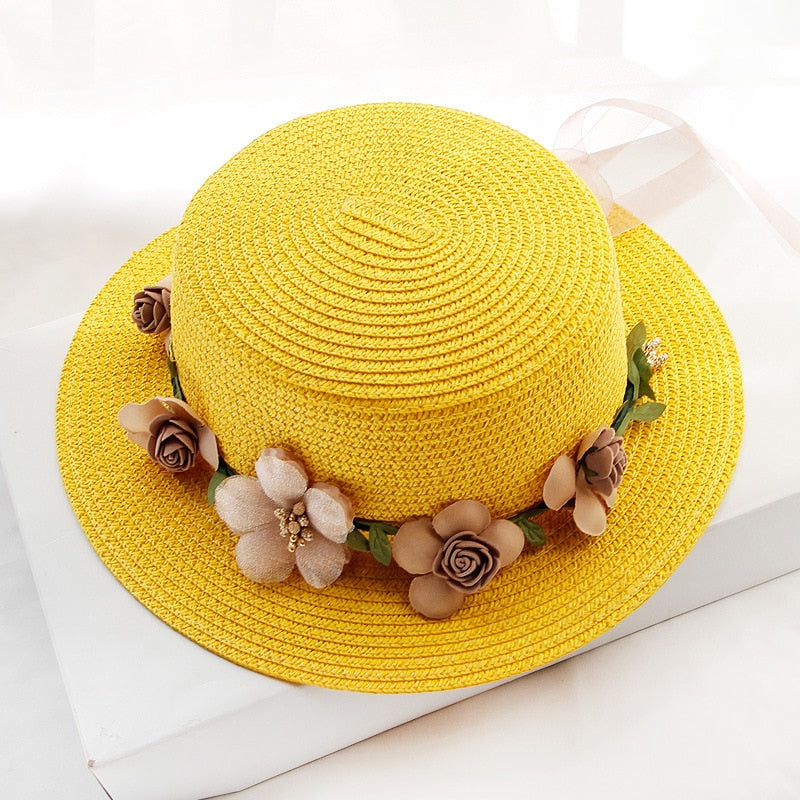 Flowers Ribbon Straw Hat - Hats - Сottagecore clothes