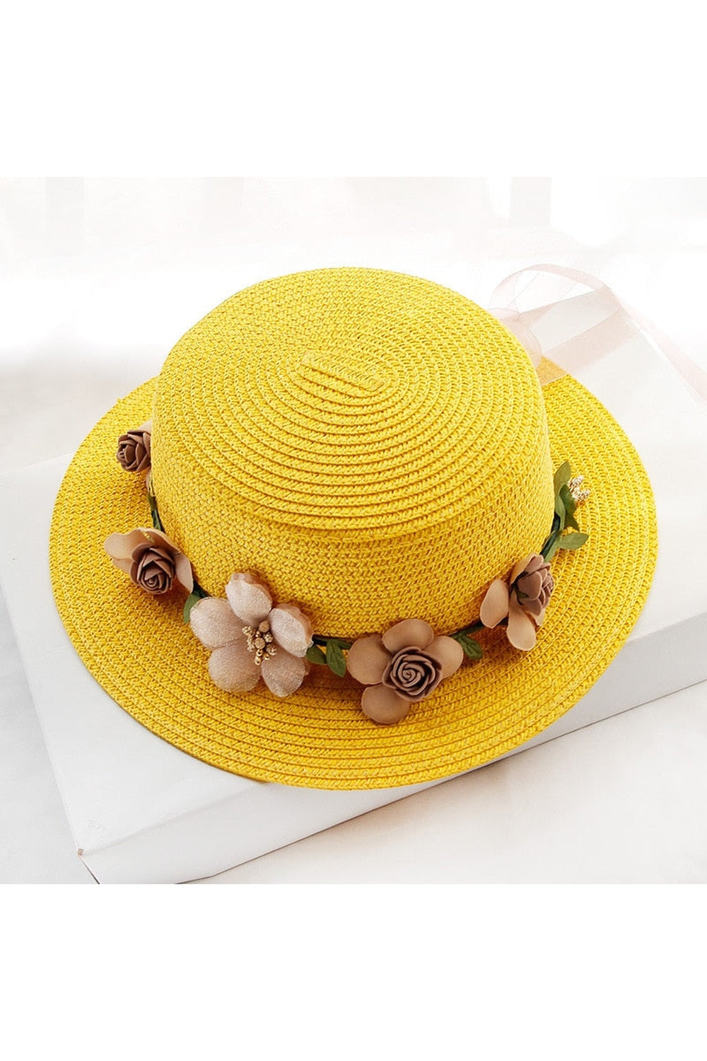 Flowers Ribbon Straw Hat cottagecoreclothes