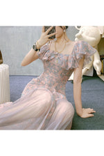 Fairycore Chiffon Midi Dress