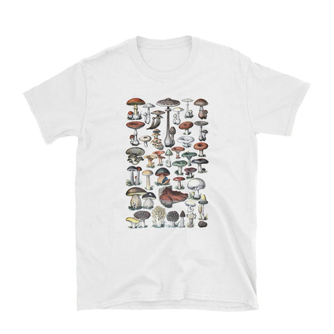 Vintage Mushroom Print T-Shirt - Shirts & Tops - Сottagecore clothes