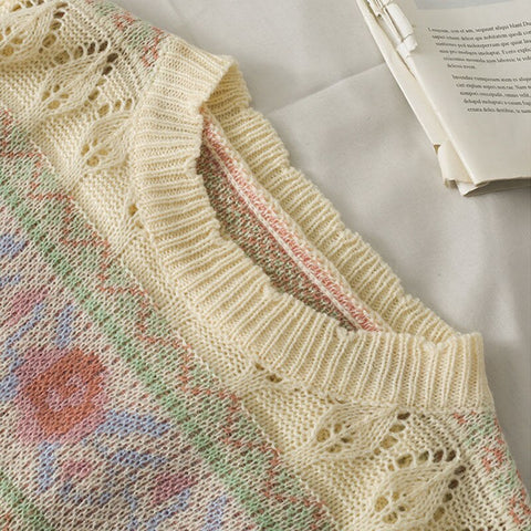 Retro Vitage Knit Sweater - 0 - Сottagecore clothes