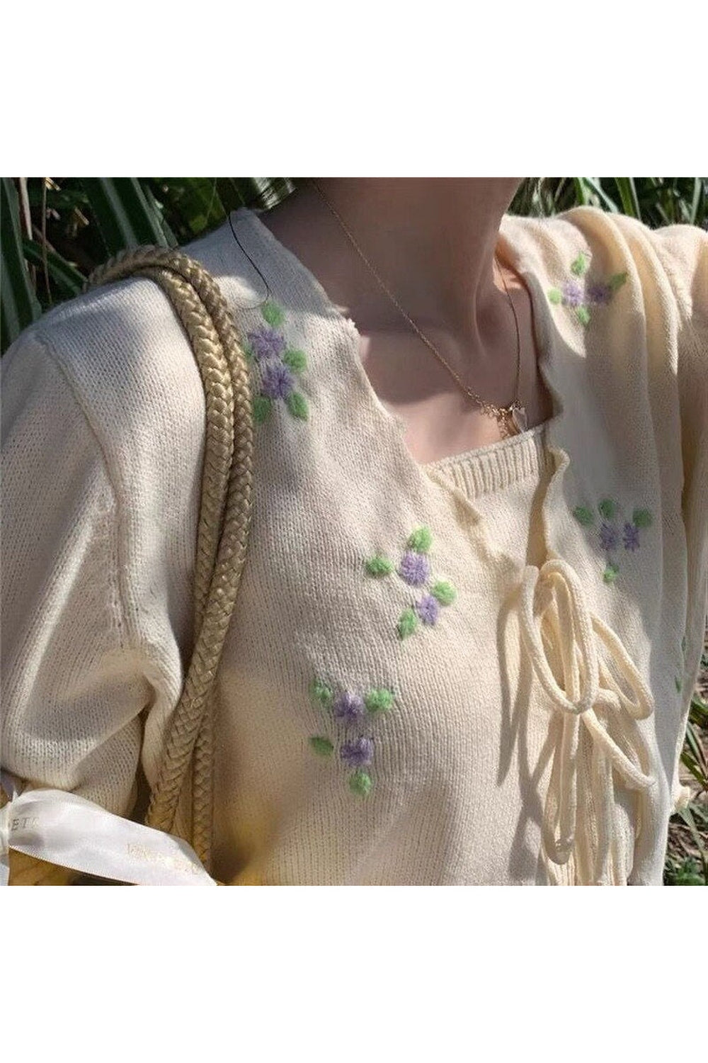 Fairy Vintage Embroidery Fall Cardigan cottagecoreclothes