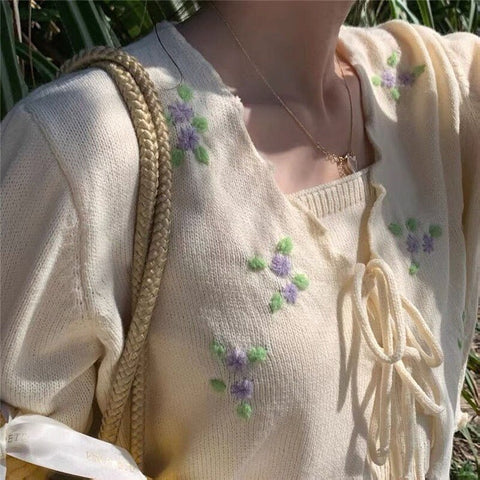 Fairy Vintage Embroidery Cardigan
