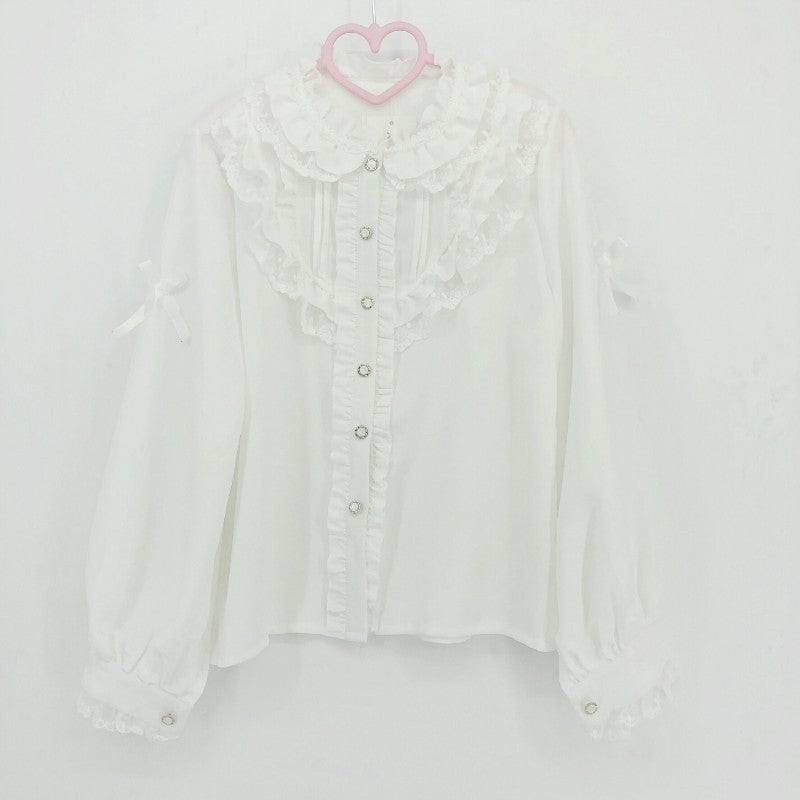 Fairycore White Shirt - 0 - Сottagecore clothes