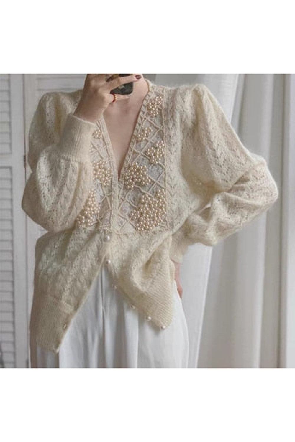 Fairycore Autumn Pearl Fall Cardigan