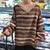 Goblincore Stripe Knit Sweater - 0 - Сottagecore clothes