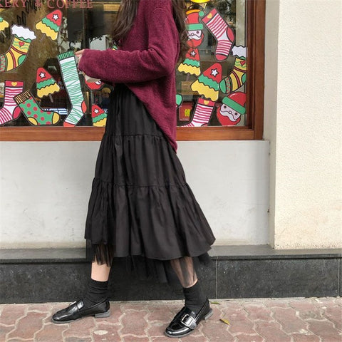 Long Tulle Vintage Skirt - Skirts - Сottagecore clothes