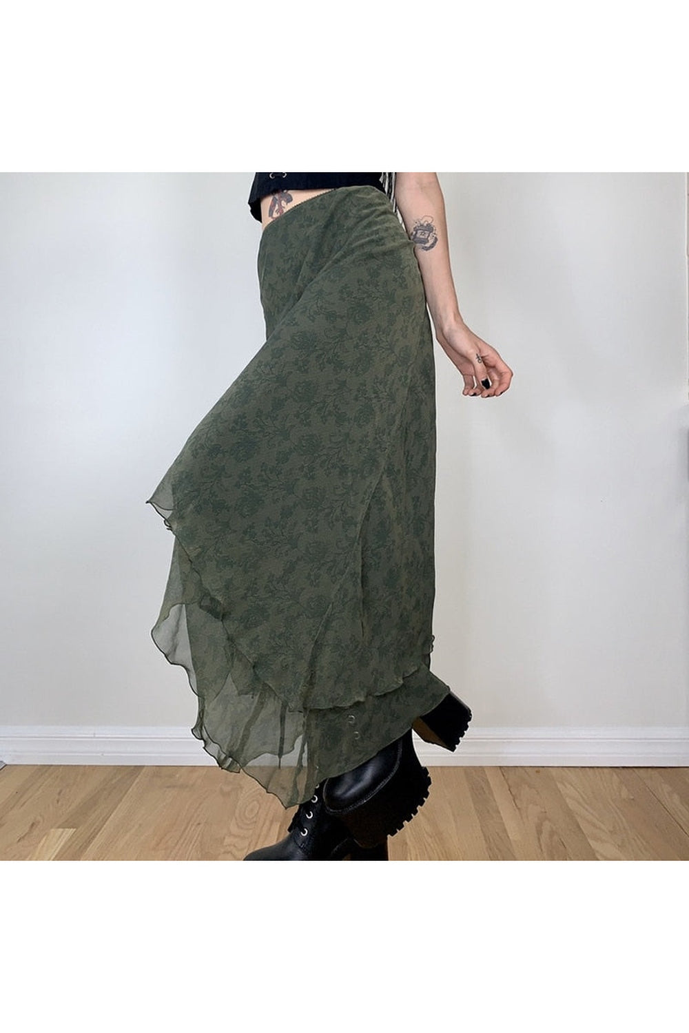 Goblincore High Waist Skirt cottagecoreclothes