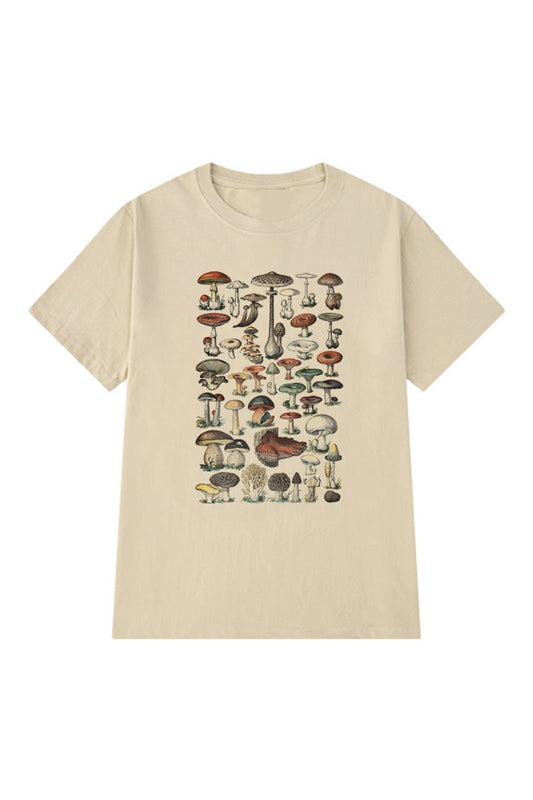 Vintage Mushroom Print T-Shirt cottagecoreclothes