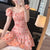 Pink Cherry Print Cottagecore Dress - Dresses - Сottagecore clothes