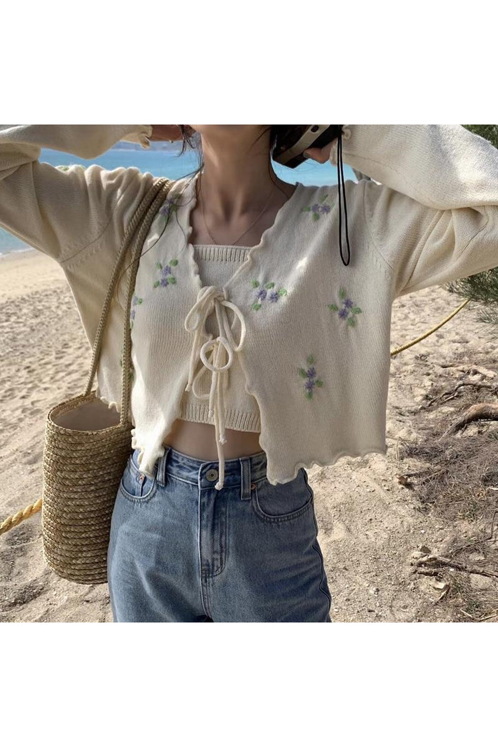 Fairy Vintage Embroidery Fall Cardigan cottagecoreclothes