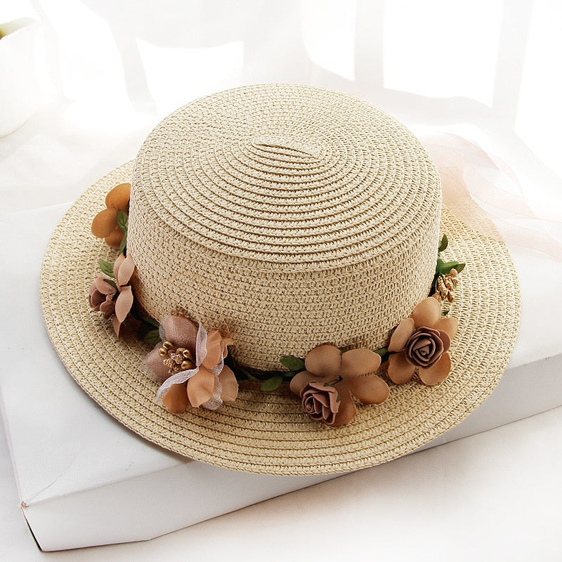 Flowers Ribbon Straw Hat - Hats - Сottagecore clothes