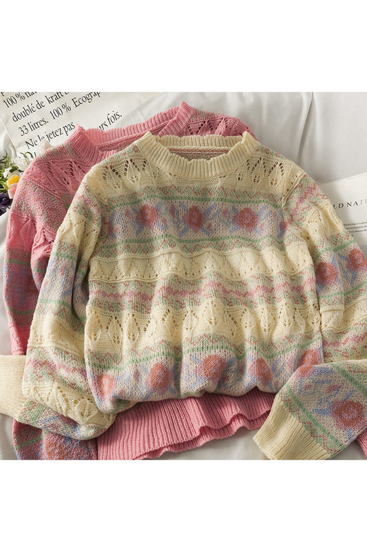 Retro Vitage Knit Fall Sweater cottagecoreclothes
