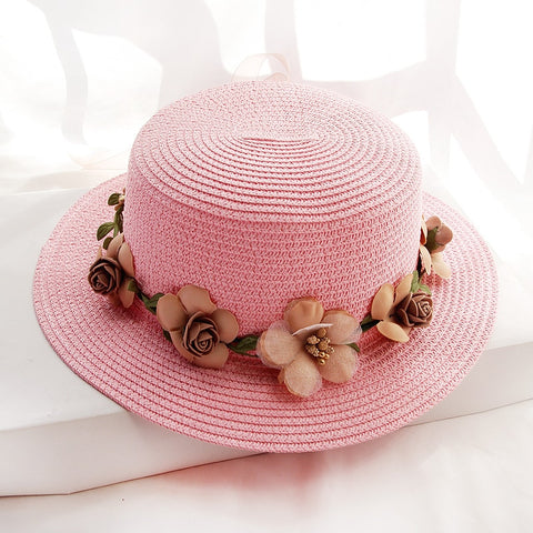 Flowers Ribbon Straw Hat - Hats - Сottagecore clothes