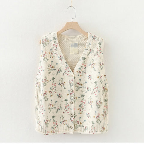 Cottagecore Flowers Crop Top - Shirts & Tops - Сottagecore clothes
