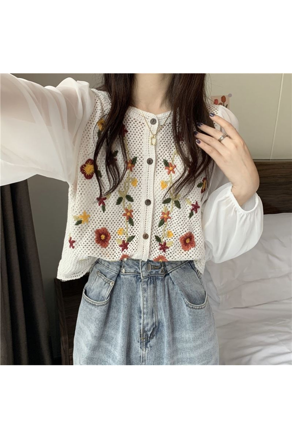 Cottagecore Retro Knitted Blouse cottagecoreclothes