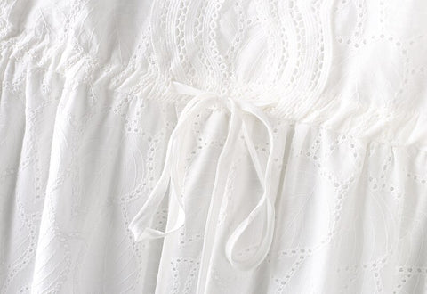 Fairy White Embroidered Loose Dress
