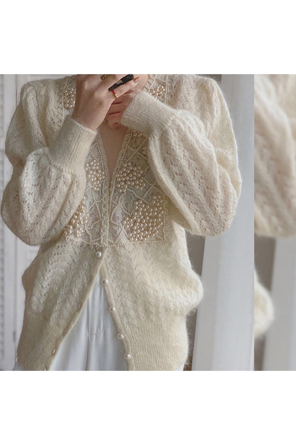 Fairycore Autumn Pearl Fall Cardigan