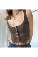 Fairycore Brown Crop Jacket