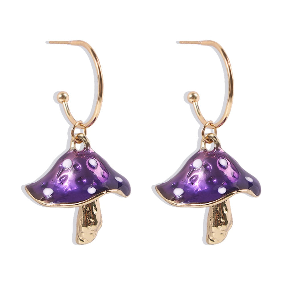 Goblincore Mushroom Earrings - 0 - Сottagecore clothes