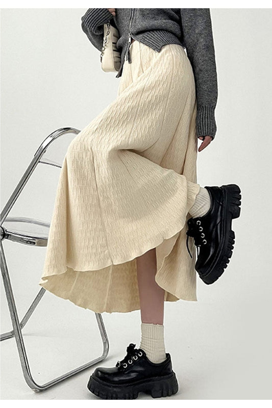 Retro Cottagecore High Waist Long Skirt cottagecoreclothes