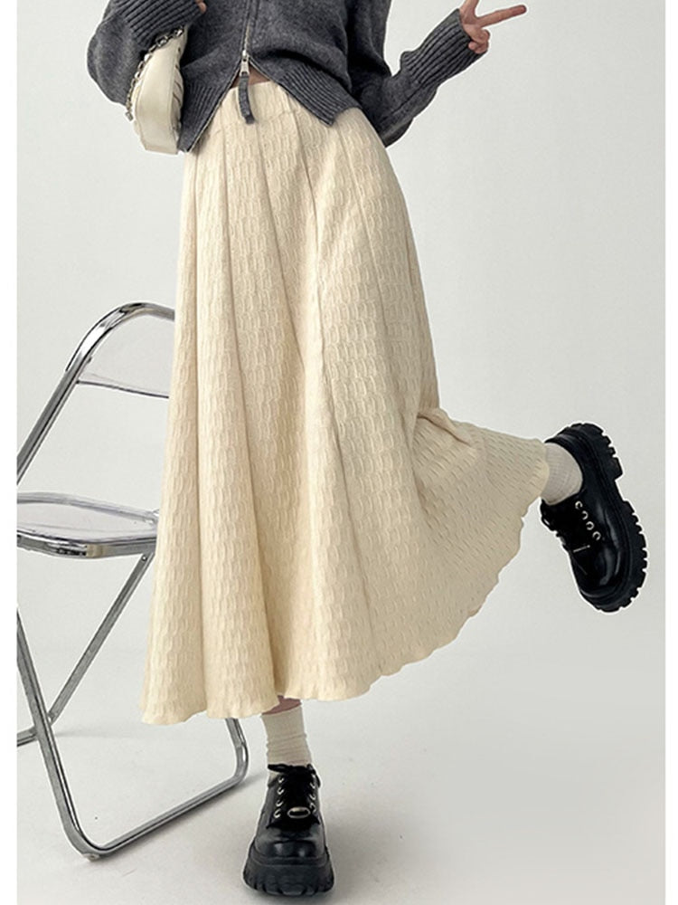 Retro Cottagecore High Waist Long Skirt - Сottagecore clothes
