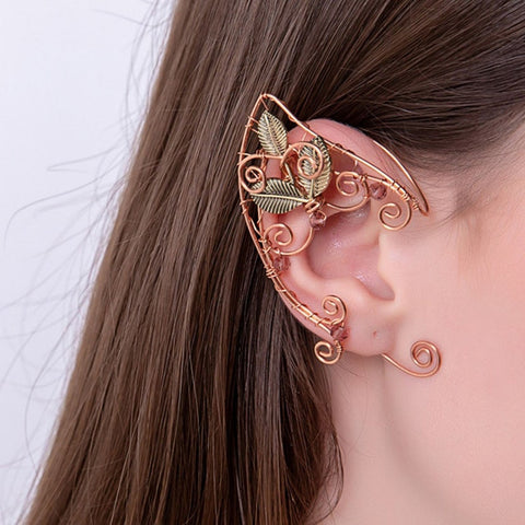 Fairycore Leaf Elven Ear Cuff Earring