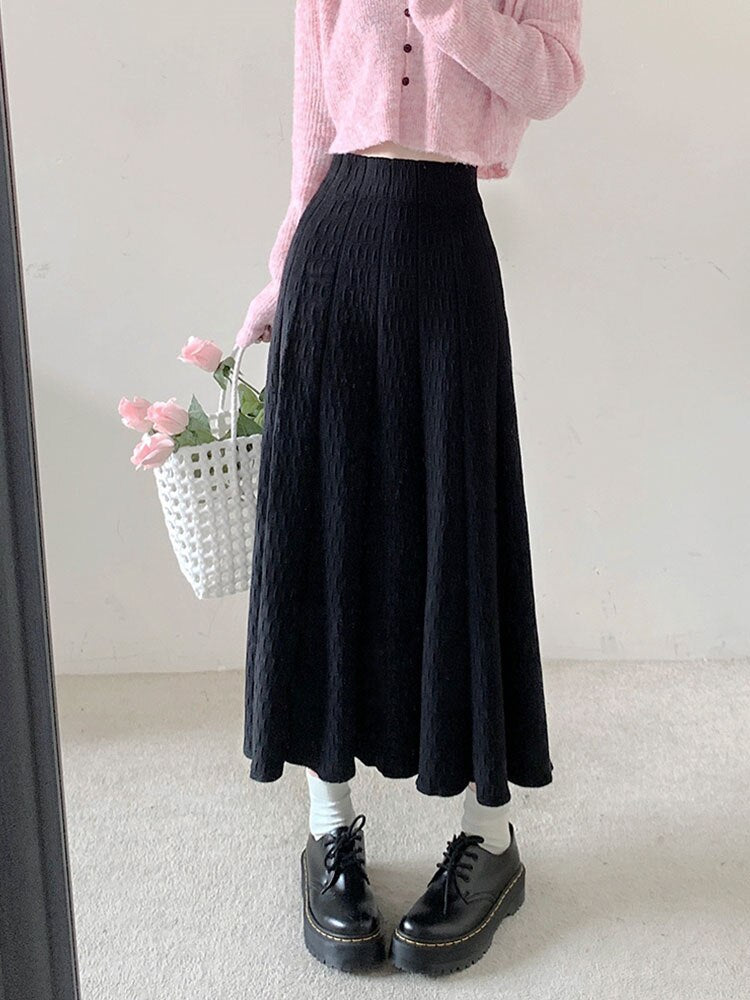 Retro Cottagecore High Waist Long Skirt - Сottagecore clothes