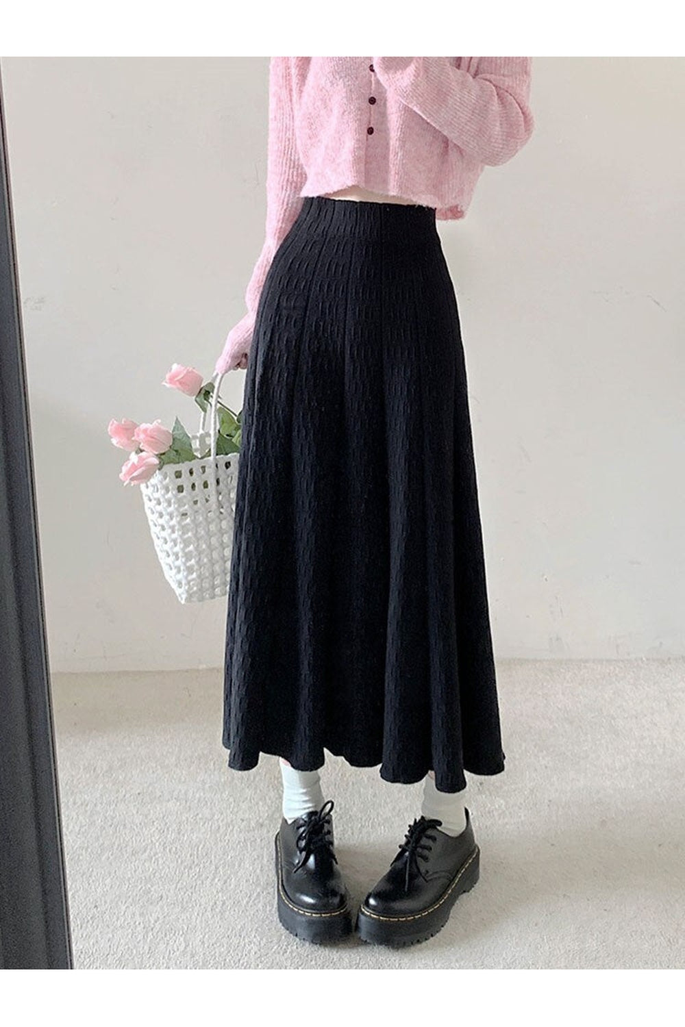 Retro Cottagecore High Waist Long Skirt cottagecoreclothes