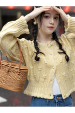 Vintage Autumn Ruffled Collar Fall Cardigan