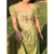 Cottagecore green dress with short sleeves